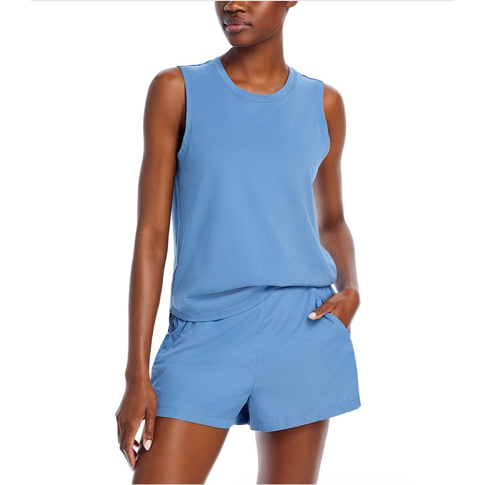 Aqua Athletics Scallop Hem‎ Tank Top Coronet Blue XL
